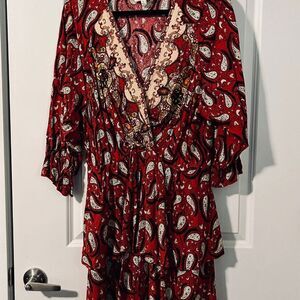 Paisley Red Dress Umgee+